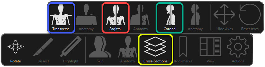 Cross Sections controls